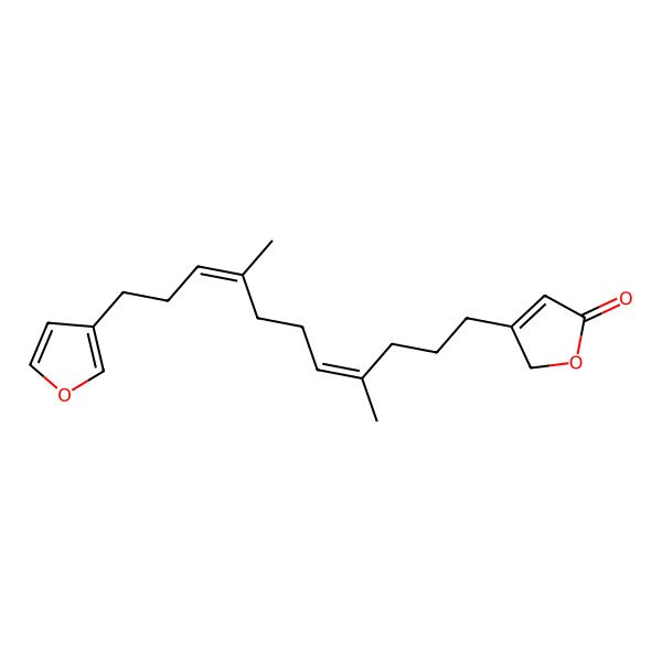 2D Structure of 3-[11-(furan-3-yl)-4,8-dimethylundeca-4,8-dienyl]-2H-furan-5-one