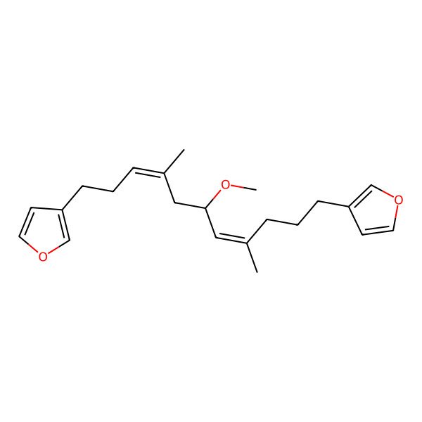 2D Structure of 3-[11-(Furan-3-yl)-6-methoxy-4,8-dimethylundeca-3,7-dienyl]furan