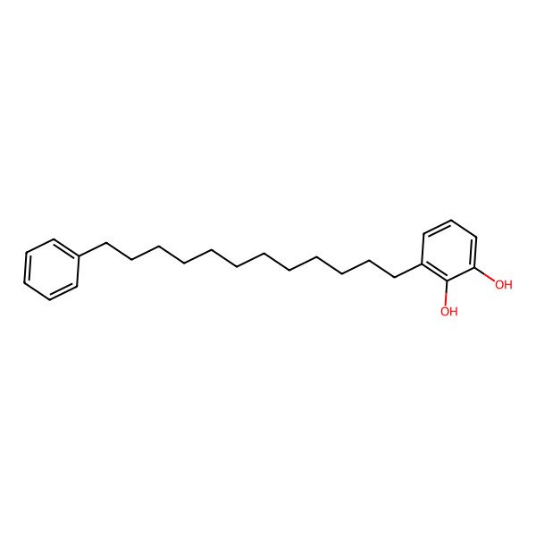 2D Structure of 3-(12-Phenyldodecyl)catechol