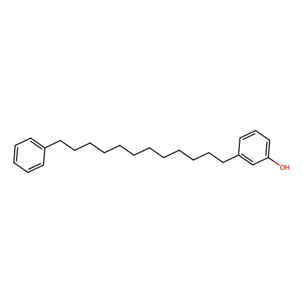 2D Structure of 3-(12-Phenyldodecyl)Phenol