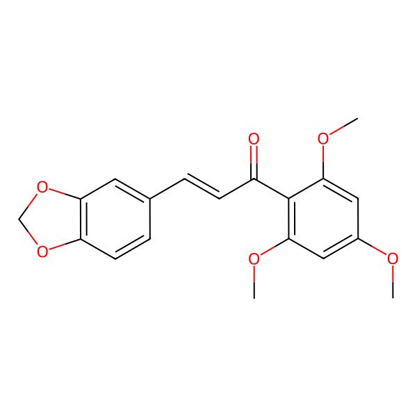 2D Structure of 3-(1,3-Benzodioxol-5-yl)-1-(2,4,6-trimethoxyphenyl)prop-2-en-1-one