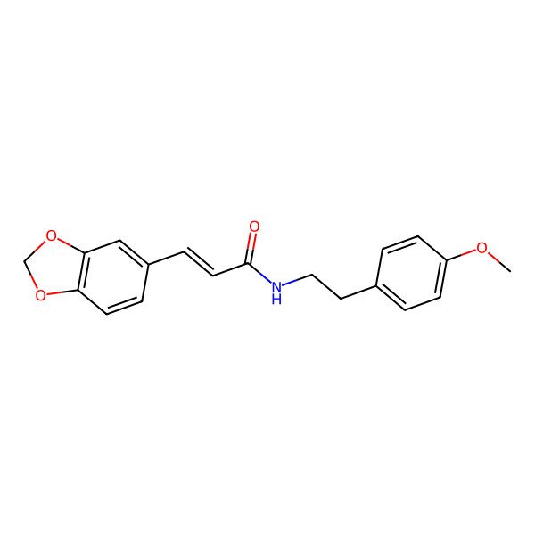 2D Structure of 3-(1,3-benzodioxol-5-yl)-N-[2-(4-methoxyphenyl)ethyl]prop-2-enamide