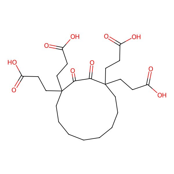 2D Structure of 3-[1,4,4-Tris(2-carboxyethyl)-2,3-dioxocyclododecyl]propanoic acid