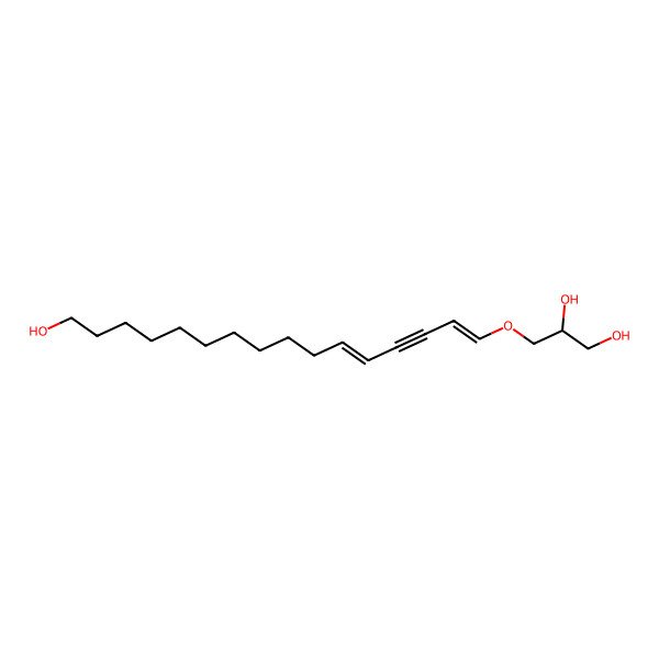 2D Structure of 3-(16-Hydroxyhexadeca-1,5-dien-3-ynoxy)propane-1,2-diol