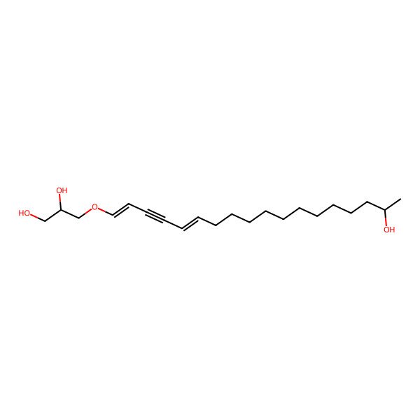 2D Structure of 3-(17-Hydroxyoctadeca-1,5-dien-3-ynoxy)propane-1,2-diol