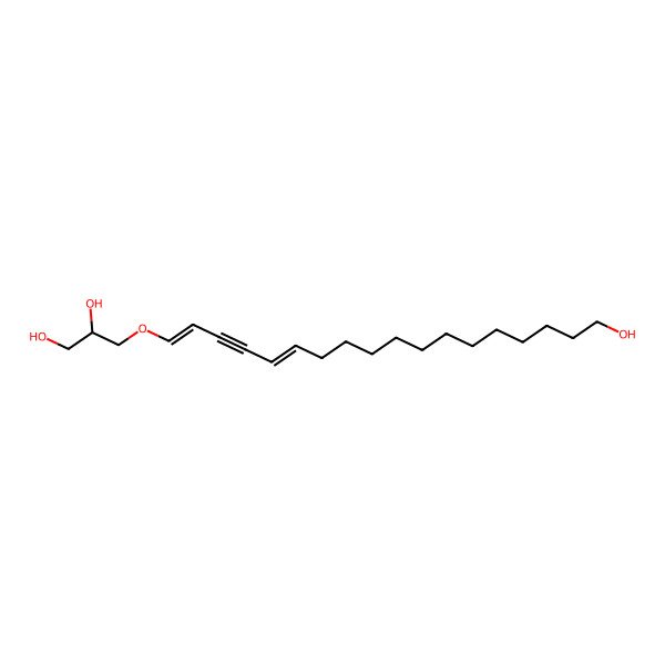 2D Structure of 3-(18-Hydroxyoctadeca-1,5-dien-3-ynoxy)propane-1,2-diol