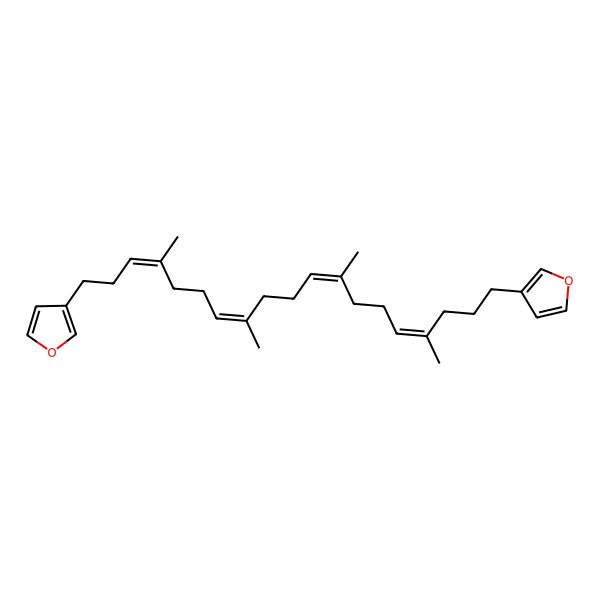 2D Structure of 3-[19-(Furan-3-yl)-4,8,12,16-tetramethylnonadeca-3,7,11,15-tetraenyl]furan