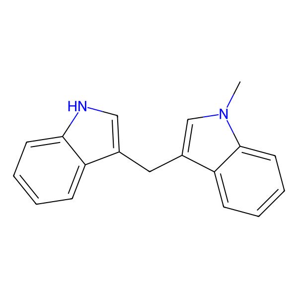 2D Structure of 3-(1H-indol-3-ylmethyl)-1-methylindole