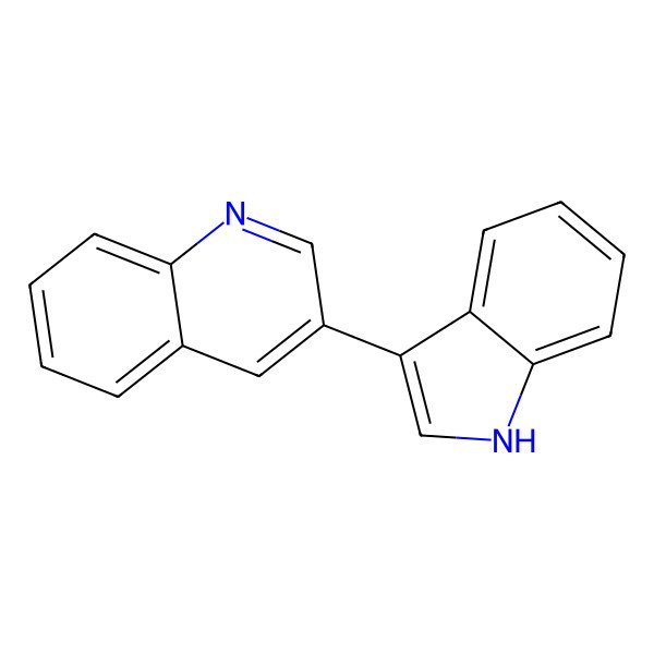 2D Structure of 3-(1H-indol-3-yl)quinoline