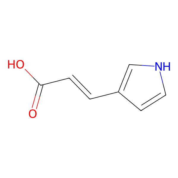 2D Structure of (2E)-3-(1H-pyrrol-3-yl)prop-2-enoic acid