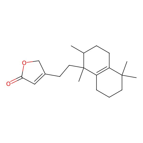 2D Structure of 3-[2-[(1S,2R)-1,2,5,5-tetramethyl-2,3,4,6,7,8-hexahydronaphthalen-1-yl]ethyl]-2H-furan-5-one