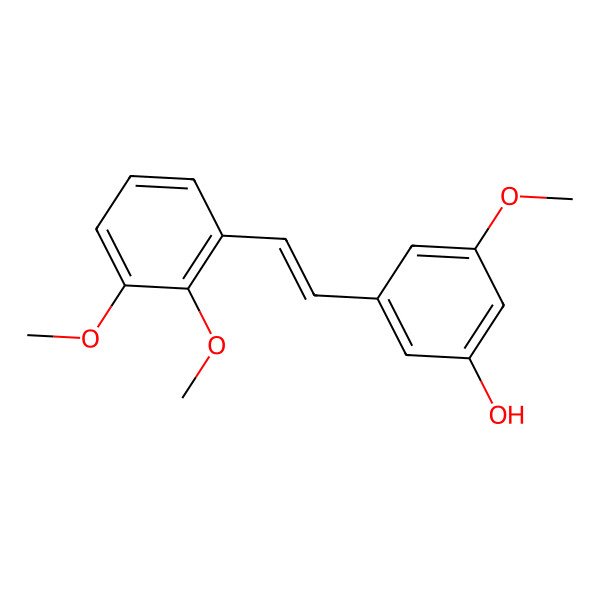 2D Structure of 3-[2-(2,3-Dimethoxyphenyl)ethenyl]-5-methoxyphenol