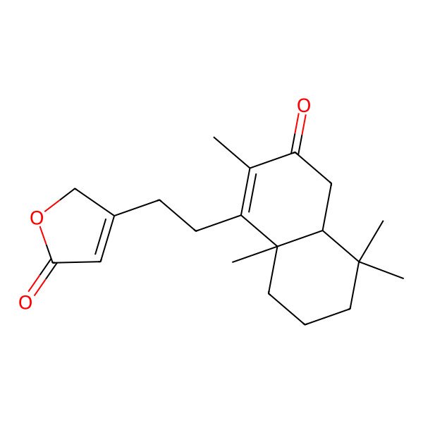 2D Structure of 3-[2-(2,5,5,8a-tetramethyl-3-oxo-4a,6,7,8-tetrahydro-4H-naphthalen-1-yl)ethyl]-2H-furan-5-one