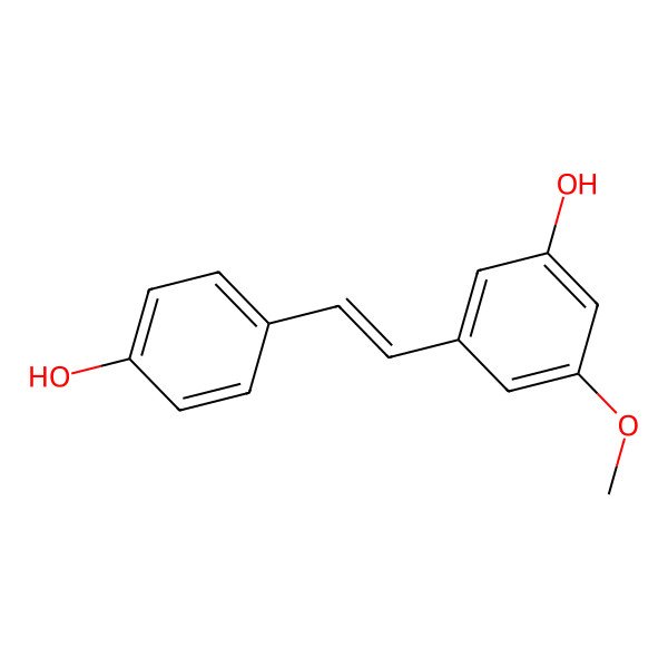 2D Structure of 3-[2-(4-Hydroxyphenyl)ethenyl]-5-methoxyphenol