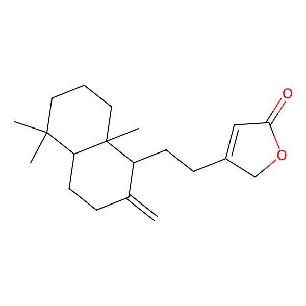 2D Structure of 3-[2-(5,5,8a-trimethyl-2-methylidene-3,4,4a,6,7,8-hexahydro-1H-naphthalen-1-yl)ethyl]-2H-furan-5-one