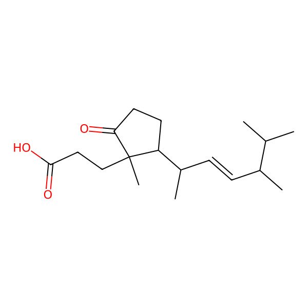 2D Structure of 3-[2-(5,6-Dimethylhept-3-en-2-yl)-1-methyl-5-oxocyclopentyl]propanoic acid