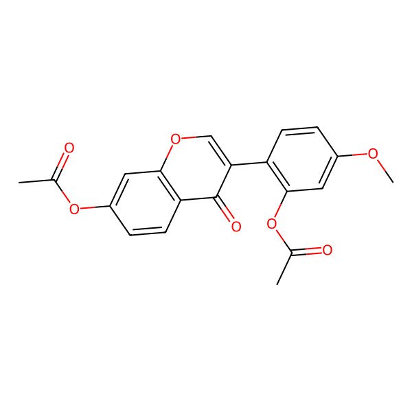 2D Structure of [3-(2-Acetyloxy-4-methoxyphenyl)-4-oxochromen-7-yl] acetate