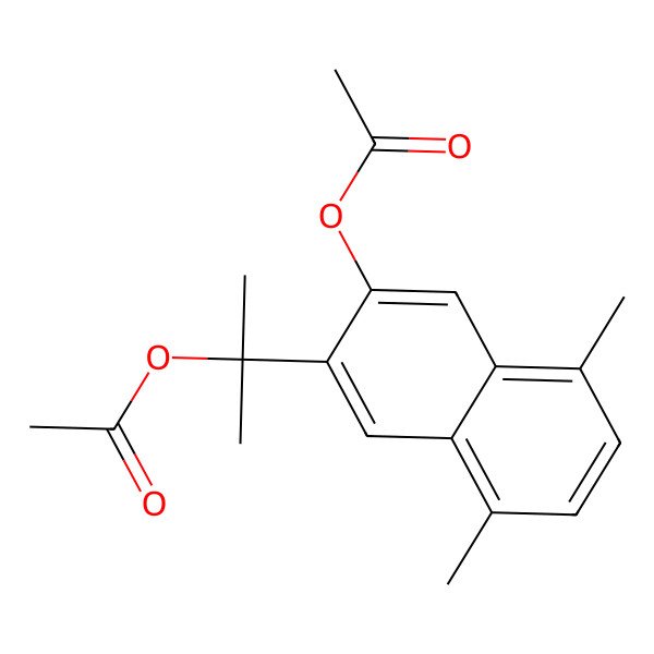 2D Structure of [3-(2-Acetyloxypropan-2-yl)-5,8-dimethylnaphthalen-2-yl] acetate