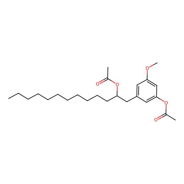 2D Structure of [3-(2-Acetyloxytridecyl)-5-methoxyphenyl] acetate