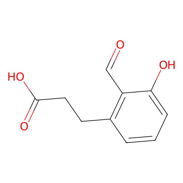2D Structure of 3-(2-Formyl-3-hydroxyphenyl)propionic acid