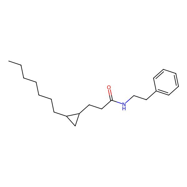 2D Structure of 3-(2-heptylcyclopropyl)-N-phenylethylpropanamide