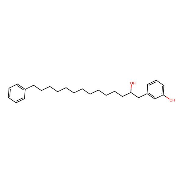 2D Structure of 3-(2-Hydroxy-14-phenyltetradecyl)phenol