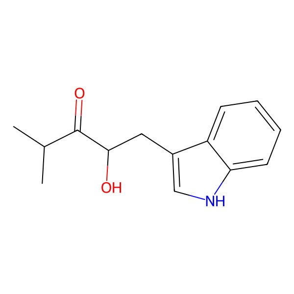 2D Structure of 3-(2'-Hydroxy-3'-oxo-4'-methyl-pentyl)-indole