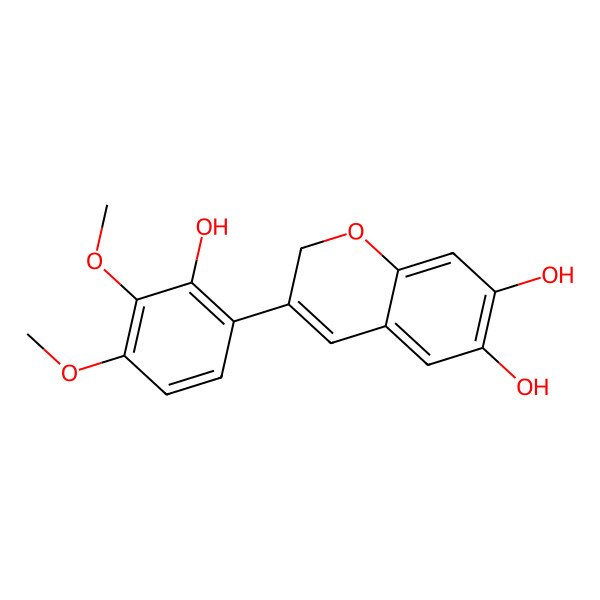 2D Structure of 3-(2-hydroxy-3,4-dimethoxyphenyl)-2H-chromene-6,7-diol