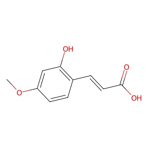 2D Structure of 3-(2-Hydroxy-4-methoxyphenyl)prop-2-enoic acid