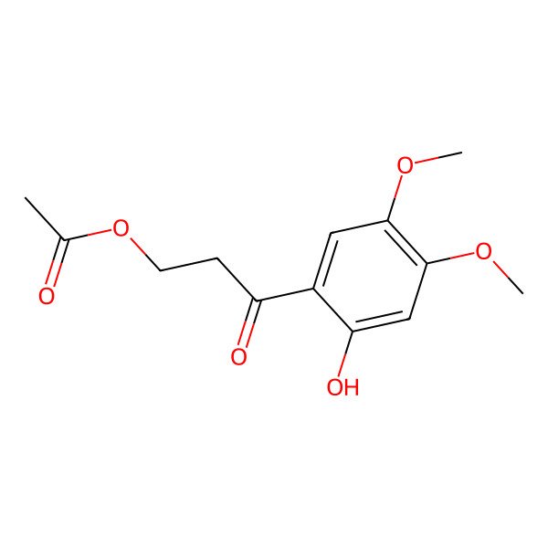 2D Structure of [3-(2-Hydroxy-4,5-dimethoxyphenyl)-3-oxopropyl] acetate