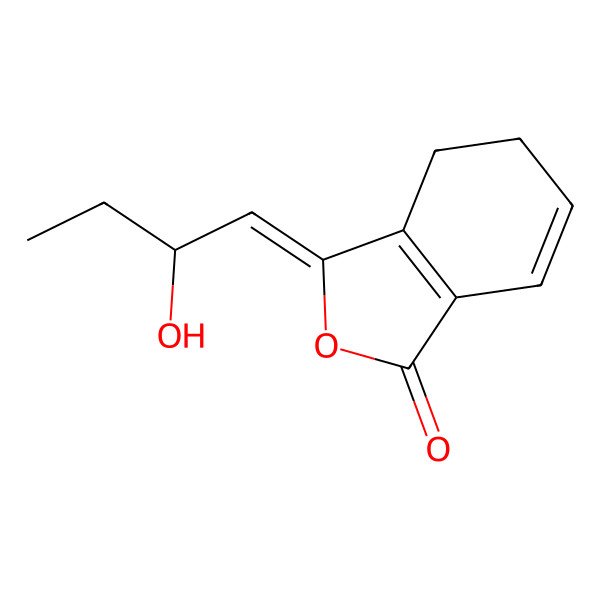 2D Structure of 3-(2-Hydroxybutylidene)-4,5-dihydro-2-benzofuran-1-one 2D Structure of 3-(2-Hydroxybutylidene)-4,5-dihydro-2-benzofuran-1-one