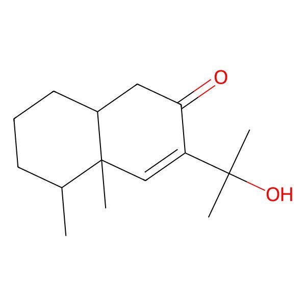 2D Structure of 3-(2-Hydroxypropan-2-yl)-4a,5-dimethyl-1,5,6,7,8,8a-hexahydronaphthalen-2-one