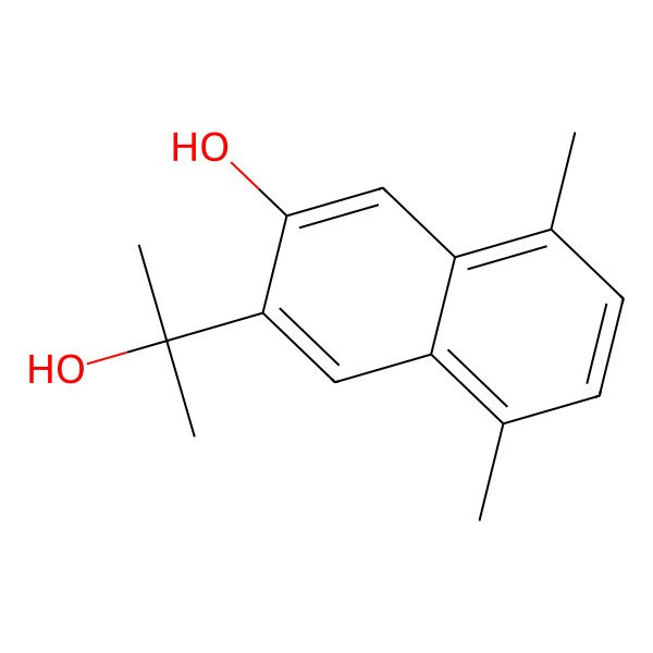 2D Structure of 3-(2-Hydroxypropan-2-yl)-5,8-dimethylnaphthalen-2-ol 2D Structure of 3-(2-Hydroxypropan-2-yl)-5,8-dimethylnaphthalen-2-ol