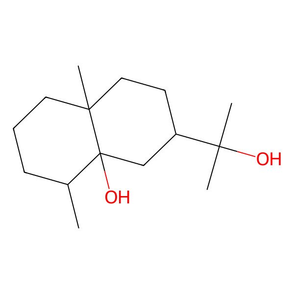 2D Structure of 3-(2-Hydroxypropan-2-yl)-5,8a-dimethyl-1,2,3,4,5,6,7,8-octahydronaphthalen-4a-ol 2D Structure of 3-(2-Hydroxypropan-2-yl)-5,8a-dimethyl-1,2,3,4,5,6,7,8-octahydronaphthalen-4a-ol