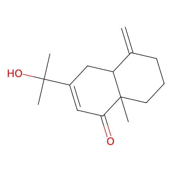 2D Structure of 3-(2-hydroxypropan-2-yl)-8a-methyl-5-methylidene-4a,6,7,8-tetrahydro-4H-naphthalen-1-one