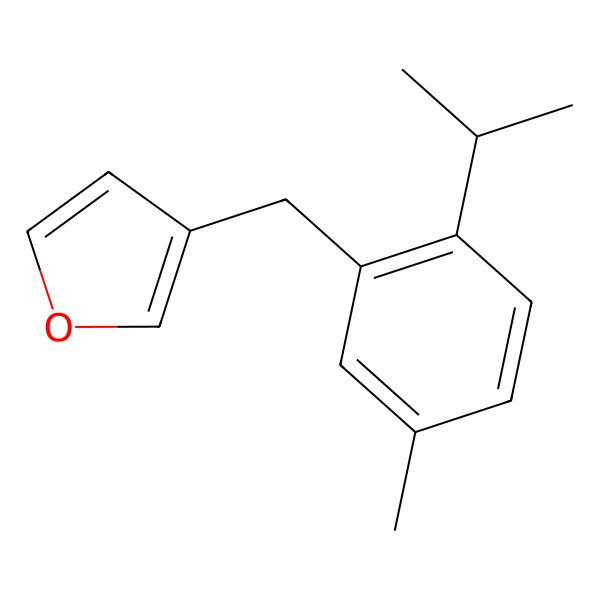 2D Structure of 3-(2-Isopropyl-5-methylbenzyl)furan