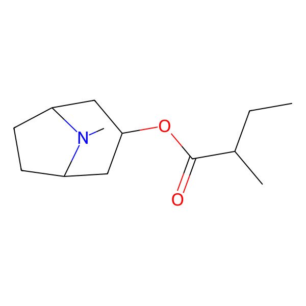 2D Structure of 3-(2-Methylbutyryloxy)-tropane