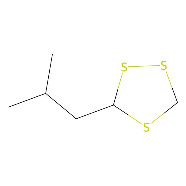 2D Structure of 3-(2-Methylpropyl)-1,2,4-trithiolane