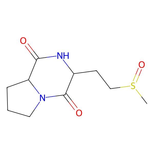 2D Structure of 3-(2-Methylsulfinylethyl)-2,3,6,7,8,8a-hexahydropyrrolo[1,2-a]pyrazine-1,4-dione