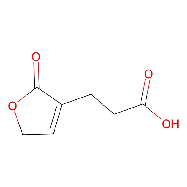 2D Structure of 3-(2-Oxo-2,5-dihydro-3-furanyl)propanoic acid