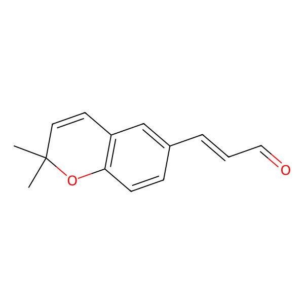 2D Structure of 3-(2,2-Dimethylchromen-6-yl)prop-2-enal