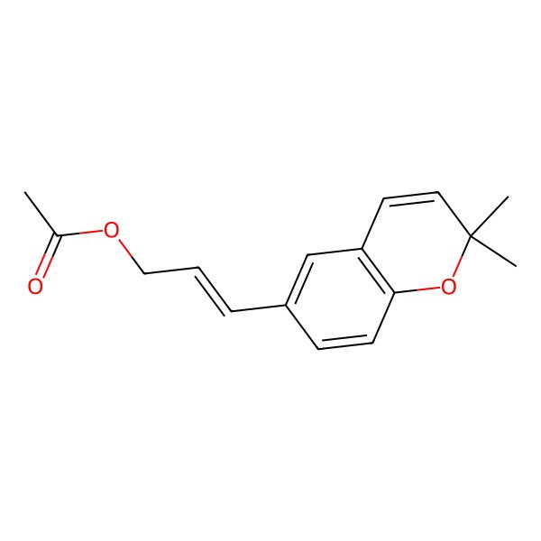 2D Structure of 3-(2,2-Dimethylchromen-6-yl)prop-2-enyl acetate