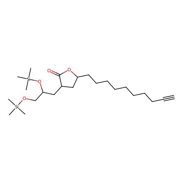 2D Structure of 3-[2,3-Bis(trimethylsilyloxy)propyl]-5-dec-9-ynyloxolan-2-one