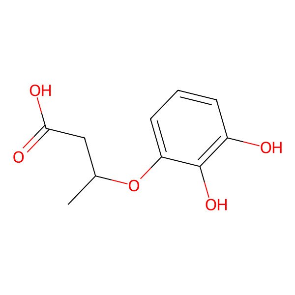 2D Structure of 3-(2,3-Dihydroxyphenoxy)-butanoic acid 2D Structure of 3-(2,3-Dihydroxyphenoxy)-butanoic acid