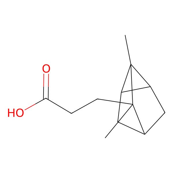 2D Structure of 3-(2,3-Dimethyl-3-tricyclo[2.2.1.02,6]heptanyl)propanoic acid