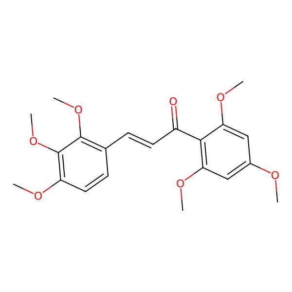 2D Structure of 3-(2,3,4-Trimethoxyphenyl)-1-(2,4,6-trimethoxyphenyl)prop-2-en-1-one