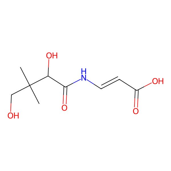 2D Structure of 3-[(2,4-Dihydroxy-3,3-dimethylbutanoyl)amino]prop-2-enoic acid