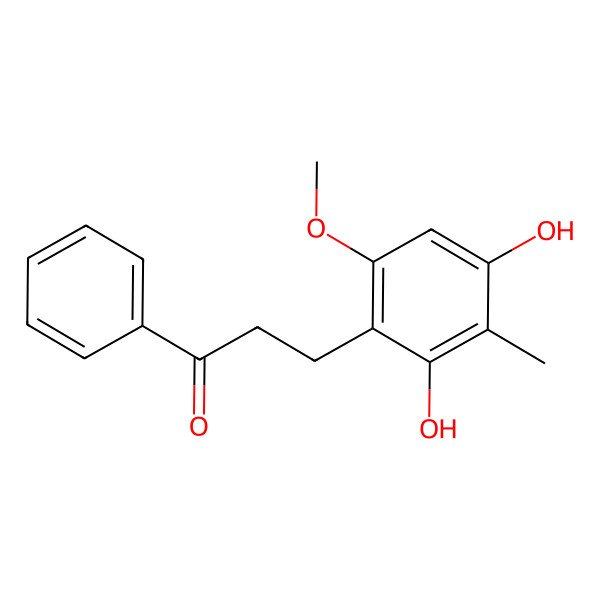 2D Structure of 3-(2,4-Dihydroxy-6-methoxy-3-methylphenyl)-1-phenylpropan-1-one