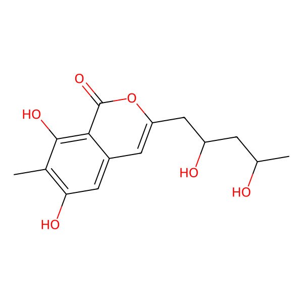 2D Structure of 3-(2,4-Dihydroxypentyl)-6,8-dihydroxy-7-methylisochromen-1-one