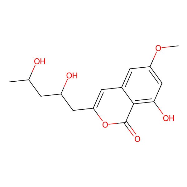 2D Structure of 3-(2,4-Dihydroxypentyl)-8-hydroxy-6-methoxyisochromen-1-one